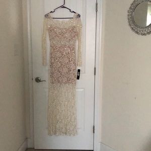 New Jump lace nude dress gown 3 - 4 evening